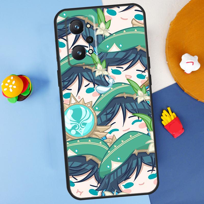 Cute Cartoon Genshin Impact For Realme GT7 Pro GT 6T 6 5 C67 C61 C55 C53 C51 C21Y C25S C75 10 11 12 13 14 Pro Plus Case