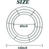 TIHOOD 6PCS 10” Wire Wreath Frame Round Metal Wreath Form for Crafts & Floral Decorations on Weddings Christmas Home Party Celebrations, Dark Green