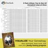 TreeSeek® 15 Generation Pedigree Chart | 5 Pack | Blank Genealogy Forms for Family History and Ancestry Work