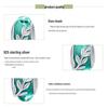 Silver Ziyun Green Leaf Glass Beads Sterling Silver Bracelet - SCC863