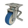 TRUSCO Urethane Caster with Swivel Double Cold-Resistant Stoppers, 100, TYPUJB-100A