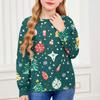 Christmas Day Sweatshirts For Children Boys And Girls Knit Sweater Cute Shirt Fall Crewneck Pullover Tops