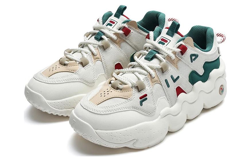 Men's Sneakers FILA PANINI XMAS Low top Casual Shoes Men's White Green