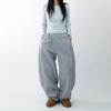 Onl Women Fleece Pocket Banding Pin Tuck Wide Pants