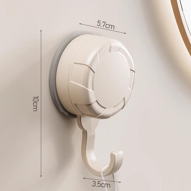 Bag & Clothes No-Drill Adhesive Hook: Traceless, Strong Vacuum Suction for Bathroom Use