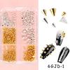 Appro150pcs/box 3D Cone Spike Nail Rhinestone 1.5-3mm Nail Decoration Nail Charm  Wedding Design