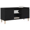 TV Cabinet Black Oak Look 102 x 35 x 50 cm Engineered Wood