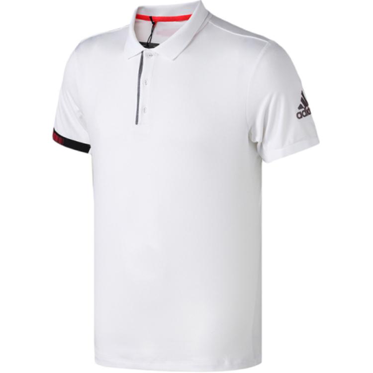 

Adidas Breathable Sports Straight Cut Polo Shirt Men Tops White DT4406 S
