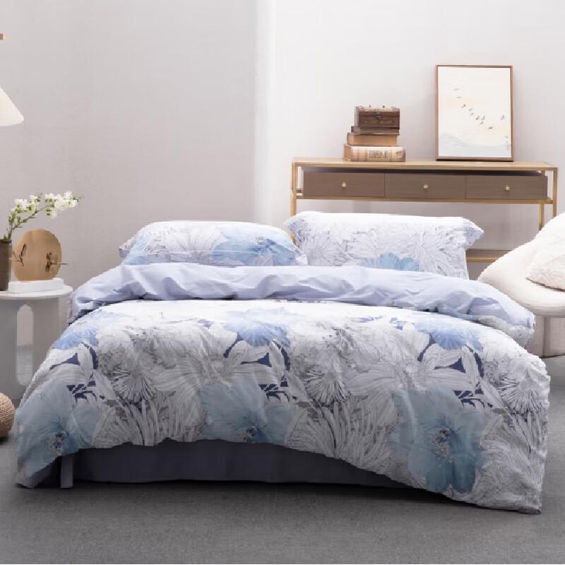 

Mercury Ink Blue Flower Long-Staple Cotton Antibacterial Bedding Set