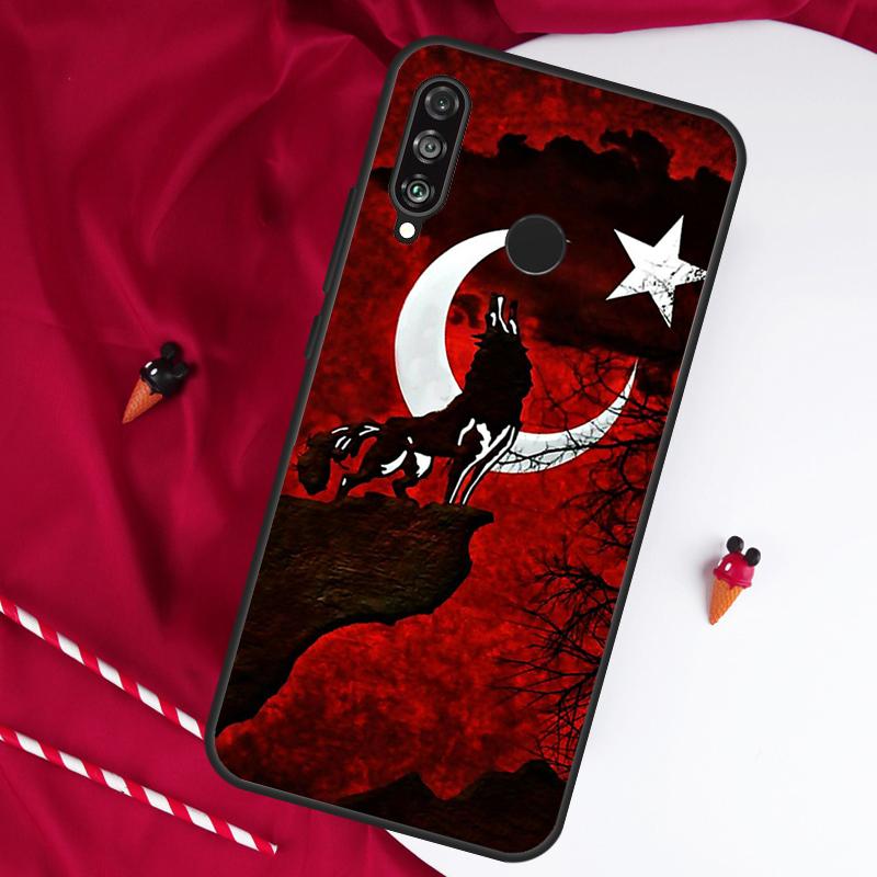 

Turk Wolf Turkey Flag For Huawei Nova Y61 Y91 Y73 Y72 Y90 Y70 Y60 12s 12i 11i 8i 9 10 SE P60 P30 Pro P40 Lite Case Huawei P30 Pro