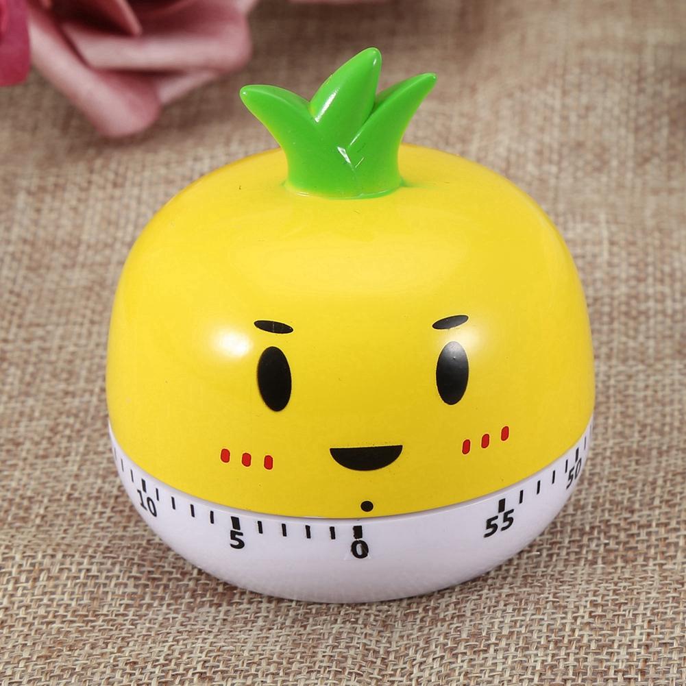 Mechanical Cooking Timer Manual Vegetables Shape Counters for Kitchen Timing Tool(Yellow)