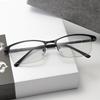 Anti Blue Light Glasses Half Frame Metal Square Eyewear for Women Men Blue Light Blocking Daily Leisure Eyeglasses