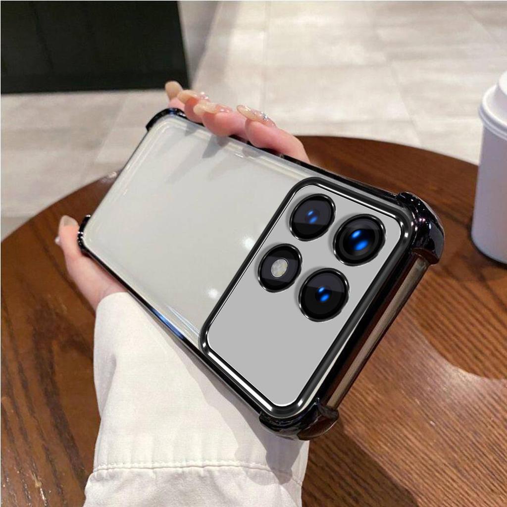 Case for Xiaomi POCO F8 Pro,F6 Pro Electroplated Color Border Clear Phone Casing Cover