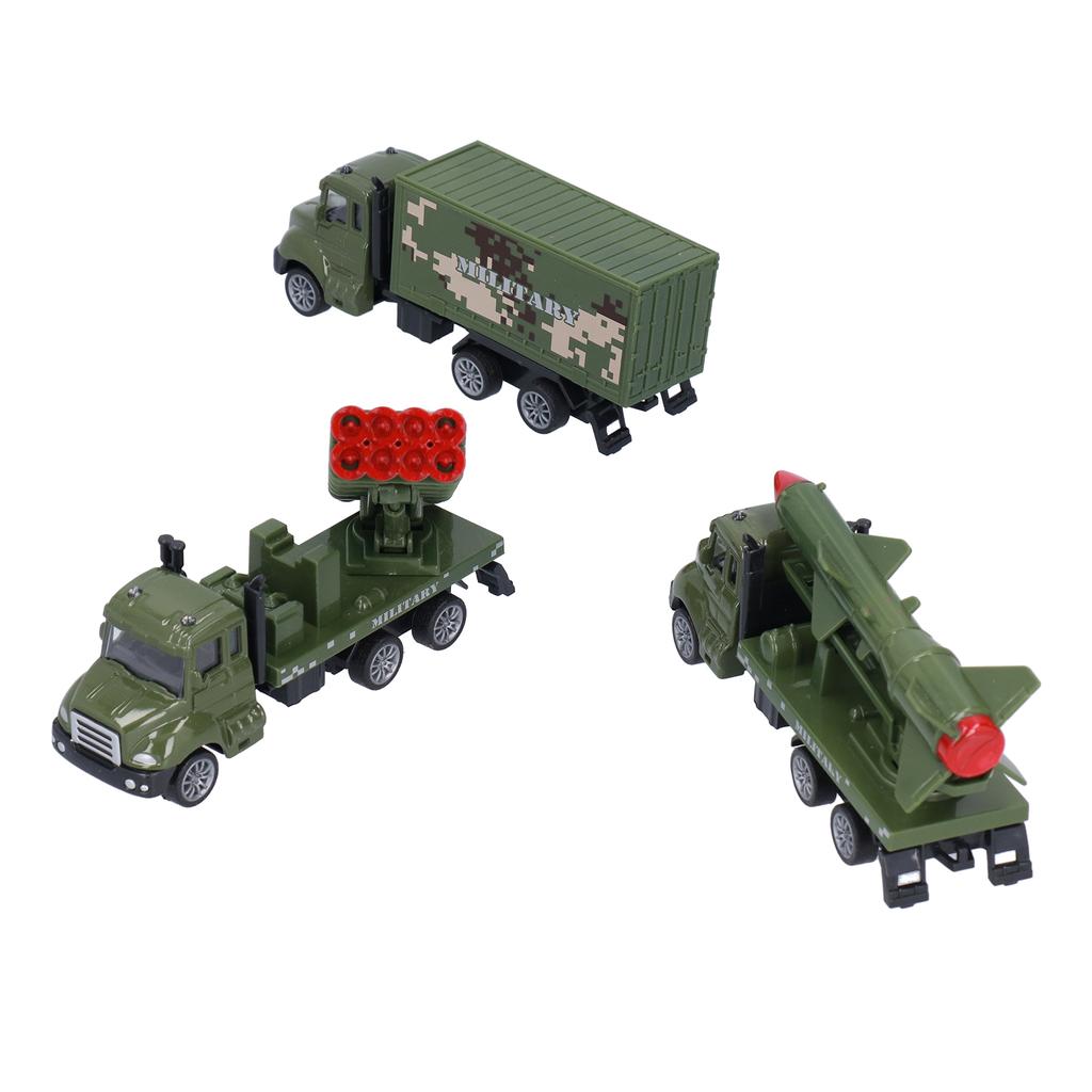 3er-Pack 1:50 Diecast Militärspielzeugfahrzeuge Legierungsmetall Armeespielzeug Modell für Kinder Jungen Kleinkinder Ziehen