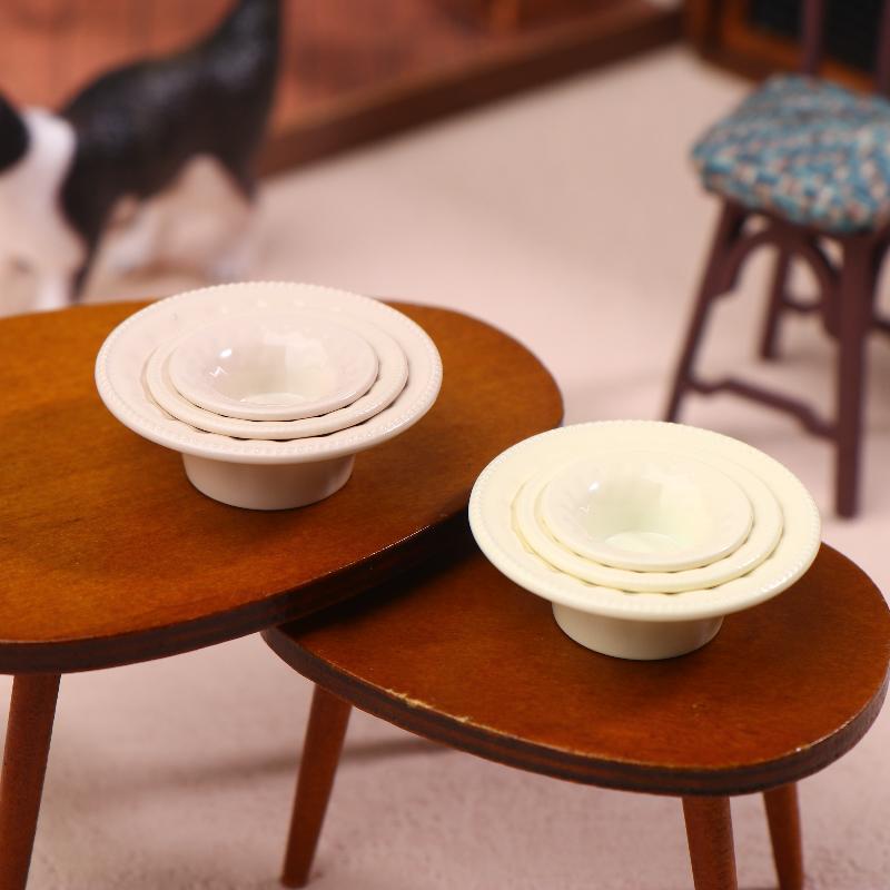 3 Stück Puppenhaus Mini Simulation Westliche Teller Geschirr Modell Puppenhaus Küchendekoration Rollenspielzeug Puppenhauszubehör