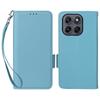 Portemonnaie-Hülle für Moto G67 5G - Leder/PU, Blau, Mit Lanyard