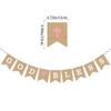 Communion-Themed Birthday Decoration God Bless Cross Imitation Linen Resurrection Flag Customization