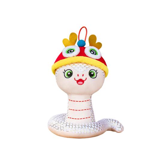 

Год Змеи Мягкая игрушка Милая мультяшная кукла Змея Китайский Новый год 15cm серебряный