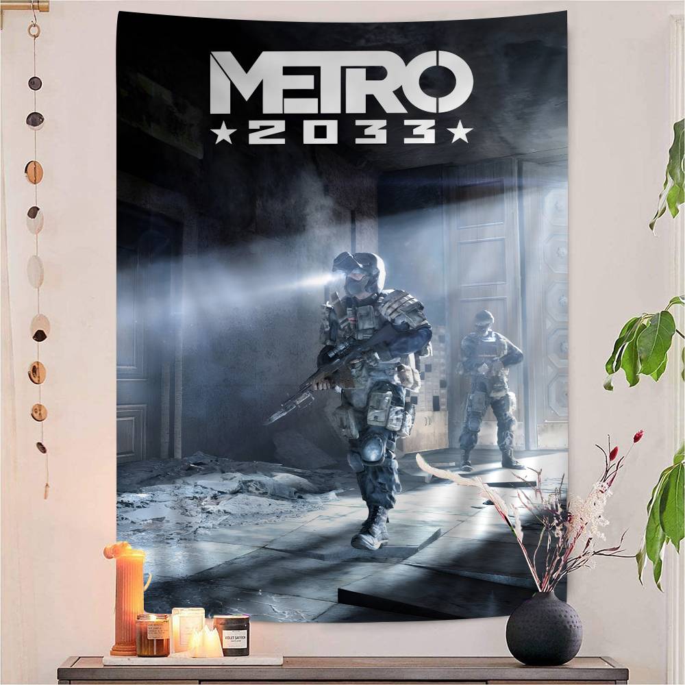 MMetro 2033 Anime Video Game Hanging Bohemian Tapestry Bohemian Wall Tapestries Mandala Kawaii Room Decor