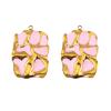 5pcs 2pcs Stainless Steel Wrinkle Rectangle Vintage Enamel Colorful Charm Pendants DIY Earrings Necklace Jewelry Making Supplies