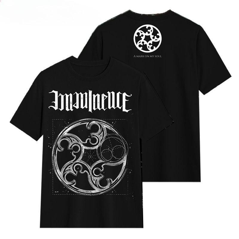 Approaching Band Swedish Postrock European High Street Loose Dark Logo Shortsleeved Cotton Tshirt