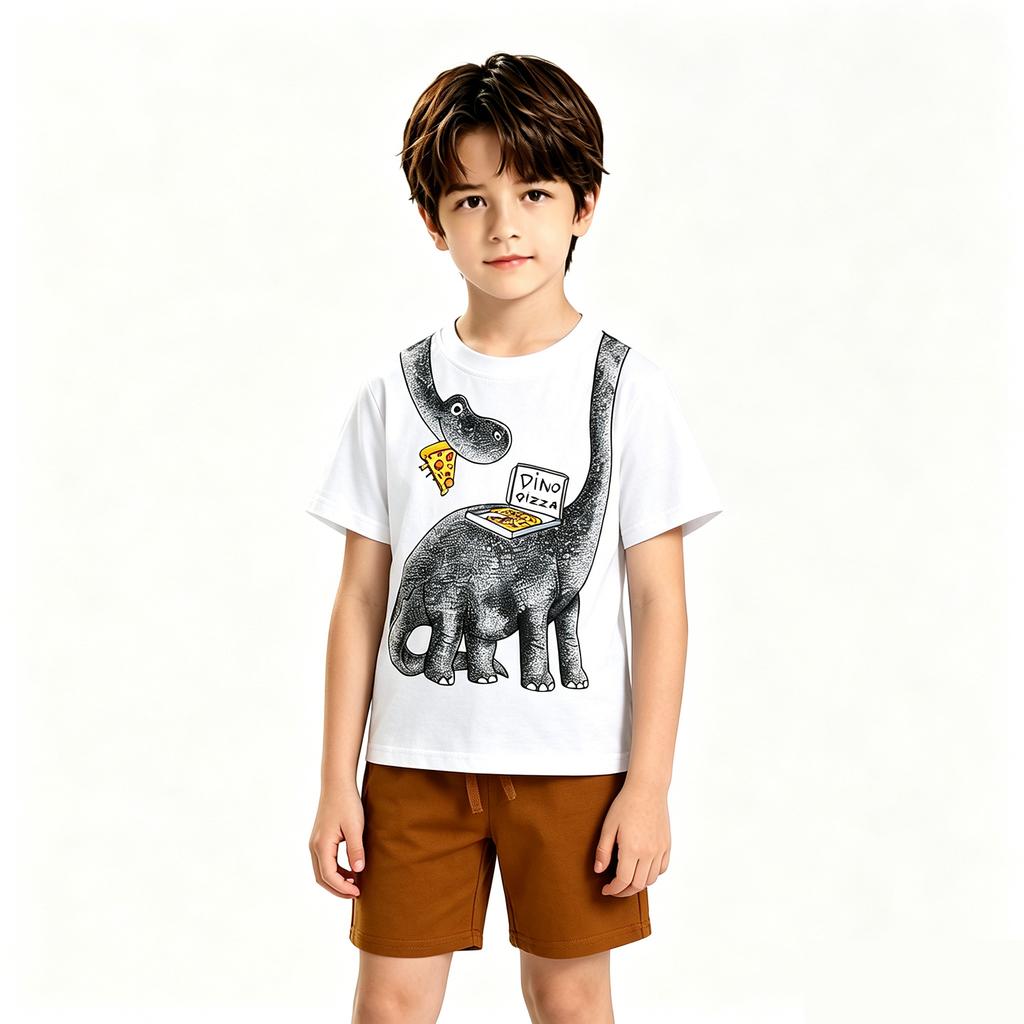 Boys' Short Sleeve T-Shirt Summer Fashion Tee for Casual Everyday Wear