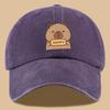 pc Capybara Happy Print Trucker Hat  Vintage Washed Adjustable Baseball Cap Breathable Unisex Outdoor Sun Hat with Cute Carto