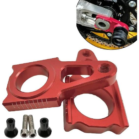 CRF250R CRF250X CRF250RX CRF450R CRF450X CRF450L Chain Adjuster Rear Axle Block Compatible with 2004 2005 2006 2007 2008 2009-2022 Models
