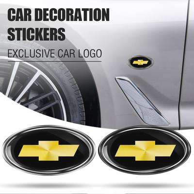 Logo Car Door Side Aluminum Emblem Rearview Mirror Stickers for Cruze Captiva Sonic Spark Silverado Aveo Accessories