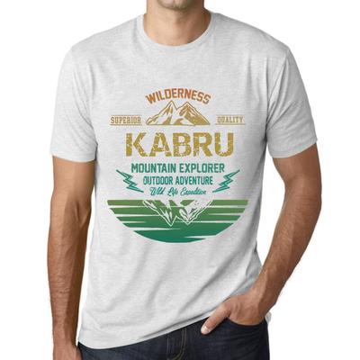 Men’s Vintage Tee Shirt Graphic T Shirt Mountain Explorer KABRU Vintage White