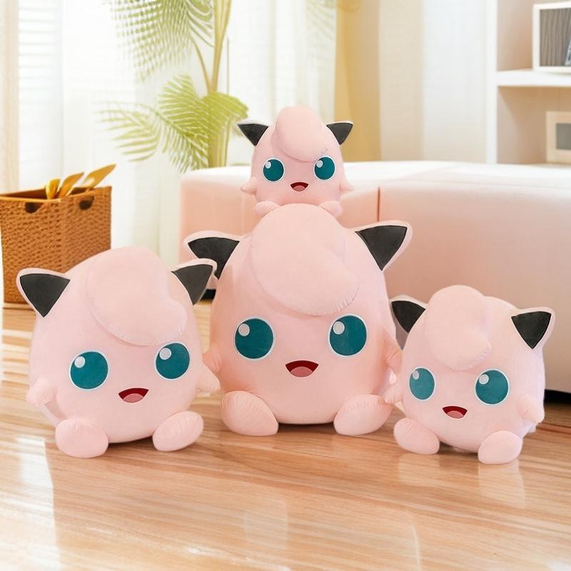 Cute Jigglypuff Pokémon Plush Toy Soft Anime Jigglypuff Stuffed Pillow Pink  Room Decor Doll Girlfriend'S Birthday Gifts