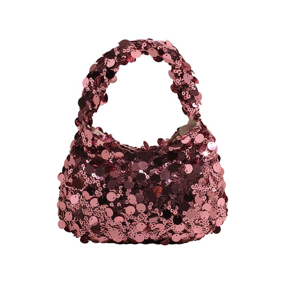 Silver Sequin Bag Cloth Blingbling Handbag Portable Girls