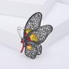 Luxury Rhinestone Butterfly Brooches for Women Unisex Pearl Insect Pins Event Party Gift Backpack Decoration Clothes Accessories