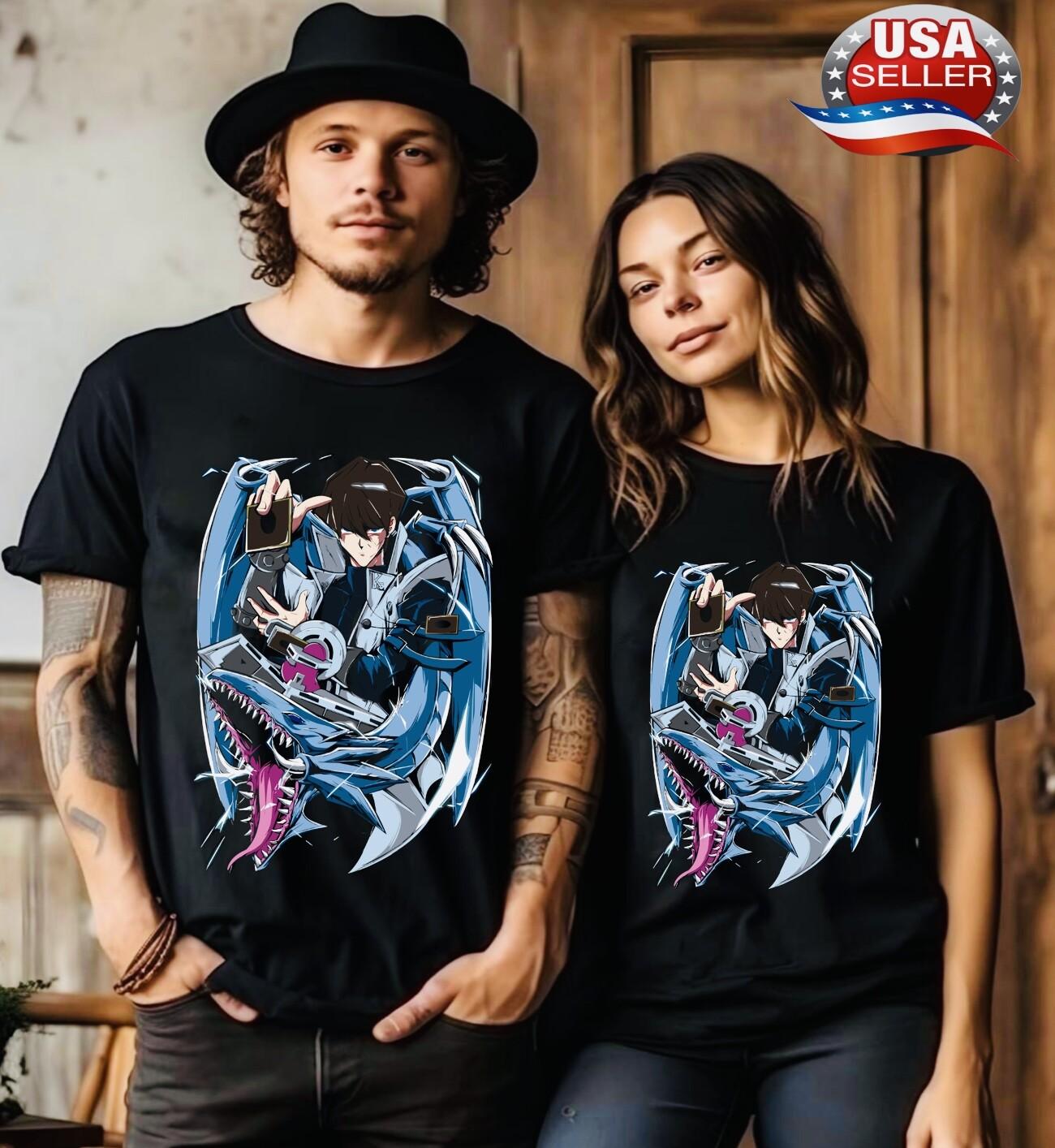 Seto Kaiba Shirt Blue Eyes White Dragon Anime Tshirt YuGiOh T-shirt Yu Gi Oh Tee S