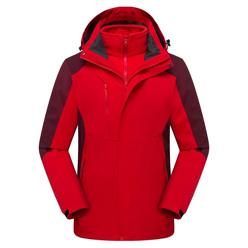 Męska i Damska Kurtka Outdoorowa Wiatroodporna: Zestaw dwuczęściowy dla par, trzy w jednym wodoodporny i wiatroodporny kombinezon górski