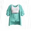 2026 Autumn/Winter Knit Plush Long-Sleeve Jacket, Vest, Shorts, and Three-Piece Set