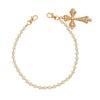 Pants Chain Faux Pearls Metal Flower Decor Wallet Chain Multi-layered