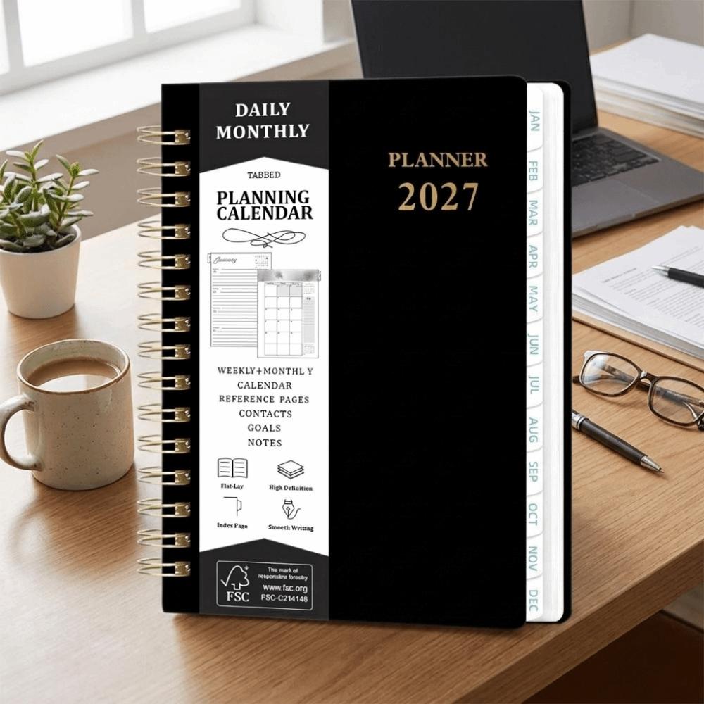 Efficiency 2027 Yearly Planner Notebook A5 Agenda Planning Notebook School Office Supplies