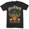 1970 Still Rocking Uriah Heep Camiseta da Banda Clássica Preta Unissex P-5GG E1298 Camiseta Unissex