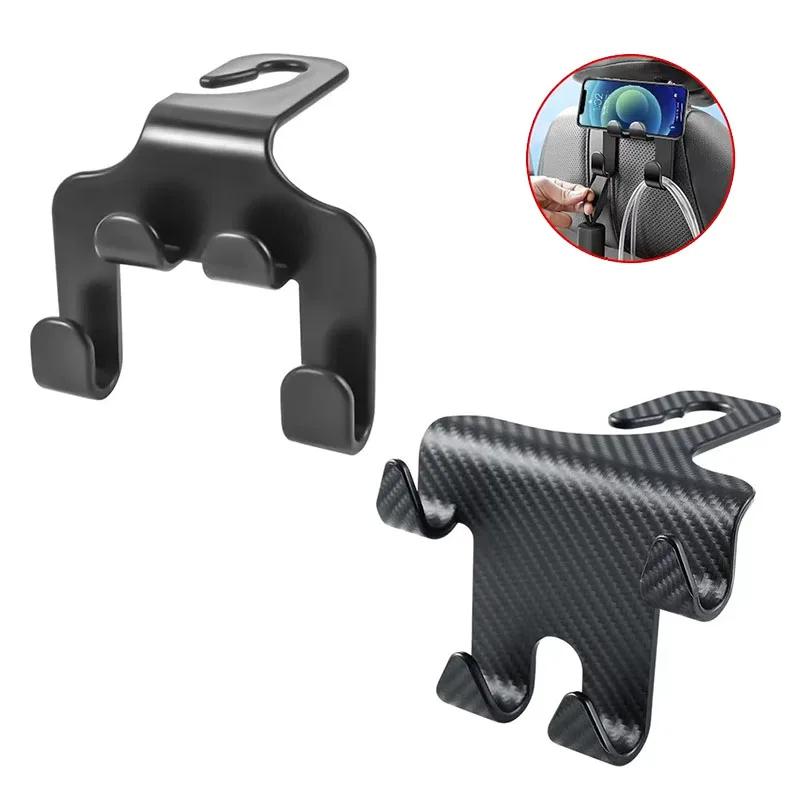 1/2/3/4/5Pcs Car Seat Headrest Hook 4 Pack Hanger Storage Organizer Universal For Handbag Purse Coat Fit Universal Vehicle
