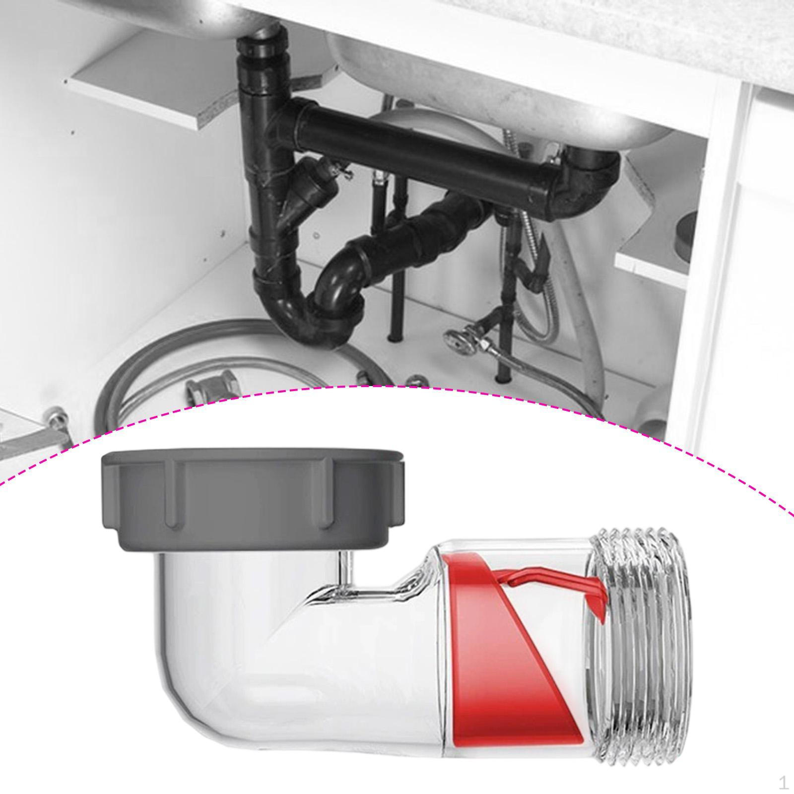 

Сифон для сливной трубы с обратным клапаном из ПП материала с видимой конструкцией для кухни, ванной комнаты 40 tube