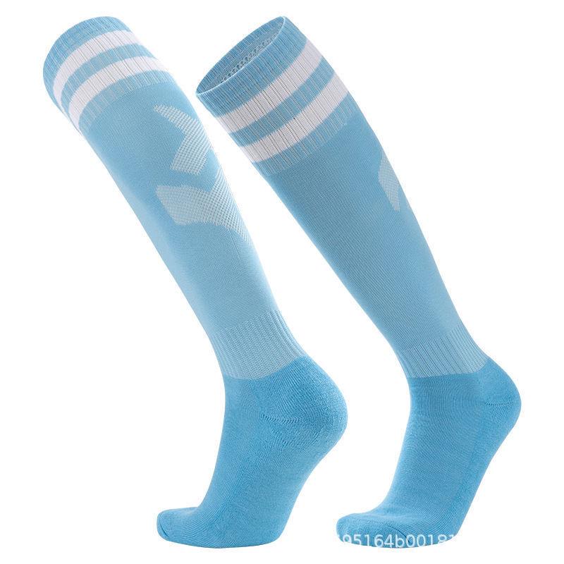 Practical Moisture-Wicking Striped Over-the-Knee Non-Slip Football Socks