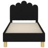 Kids Bed Frame with Headboard Black 70 x 140 cm Fabric