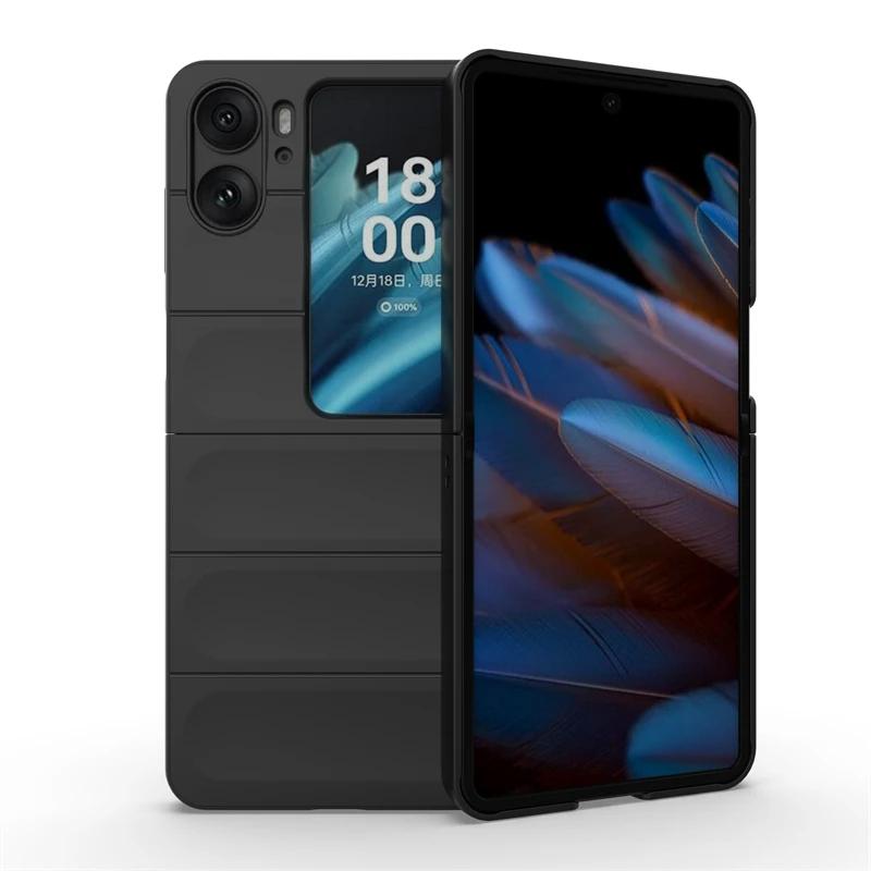 Case For OPPO Find N2 Flip 5G Global Back Cover Phone Case Liquid Silicone Anti-fall Shockproof Armor Find N2 Cases Funda Coque