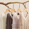 Women's V-Neck Wool Thermal Underwear Set – Seamless Slim Fit for Autumn Warmth