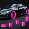 Luminous Tire Valve Stem Caps for Car, 5PCS Fluorescent Glow In The Dark Air Caps Cover, Illuminated Corrosion Resistant Tire Pressure Caps,