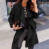 Women'S Long Sleeved Bandage Cardigan Woolen Windbreaker Women'S Coat