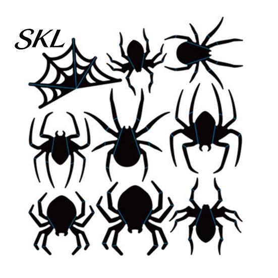 Removable Wall Art for Renters Halloween 3D Stickers, Self-adhesive Peel And Stick PVC Waterproof Easy to Clean Murals Ghost/Bat/Spider Decals