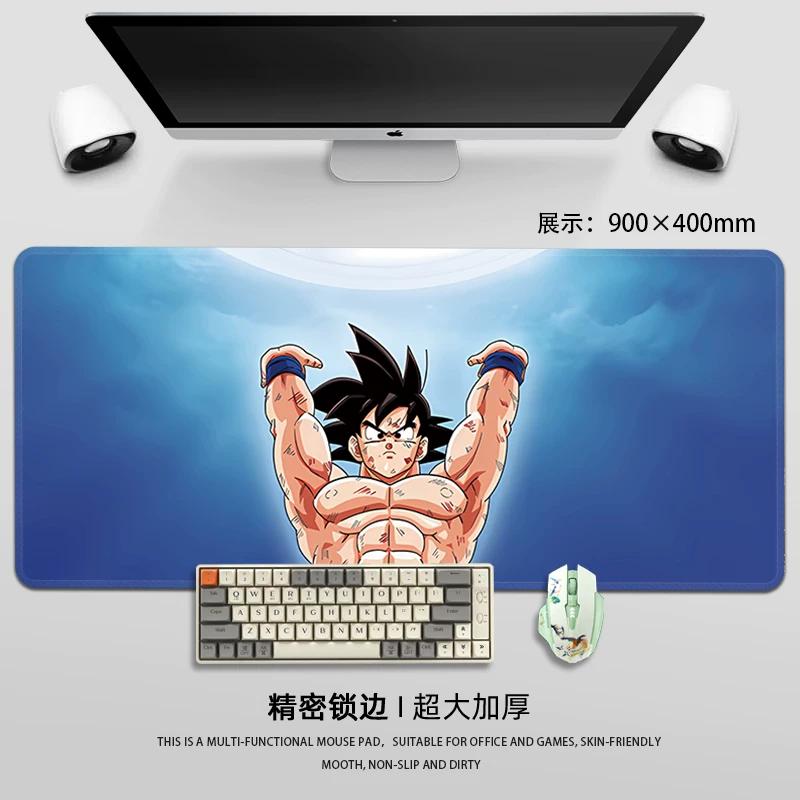 Men Boys Mouse Pad Cartoon Anime Dragon Ball Leather Mouse Pad Son Goku High Definition PrintingPad Large Game Mouse Pad Laptop Keyboard Pad