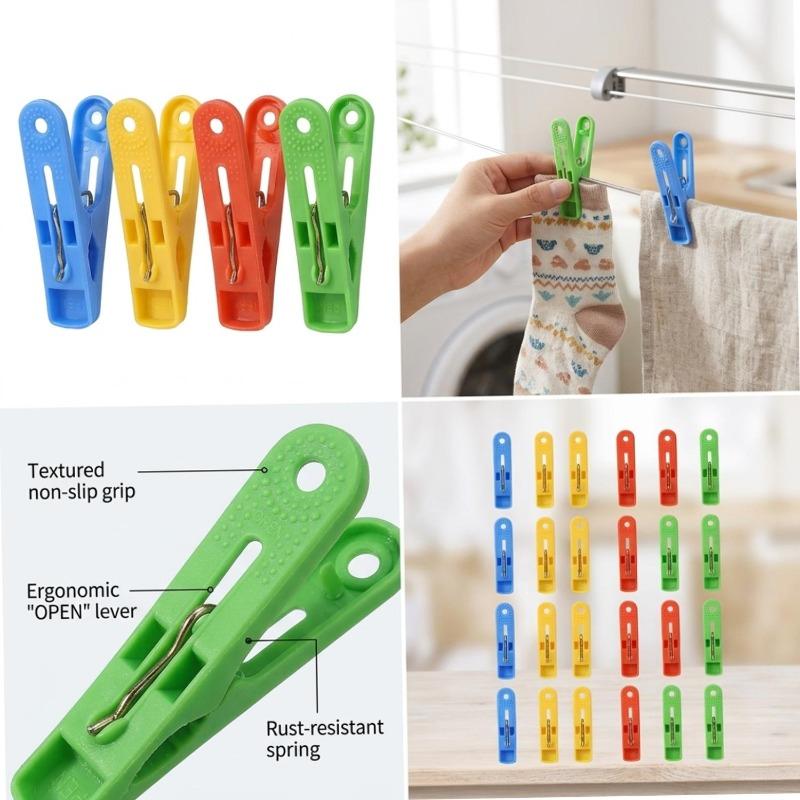 20/200 Stück Plastik-Wäscheklammern Kleider Foto Aufhängeklammern Wäsche Haushalt Wäscheklammern Badezimmer Socken Unterwäsche Wäscheständer
